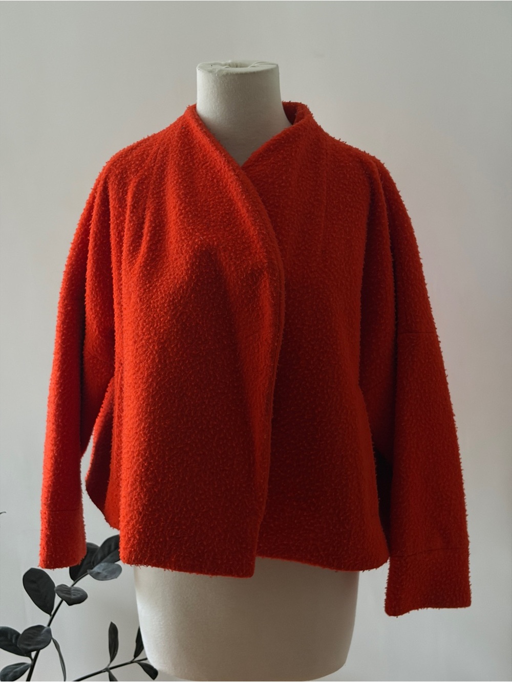 Rachel Comey Orange Bouclé Circle Jacket